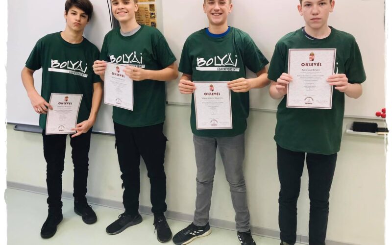Bolyai Matematika Csapatverseny körzeti forduló 2. hely!!!