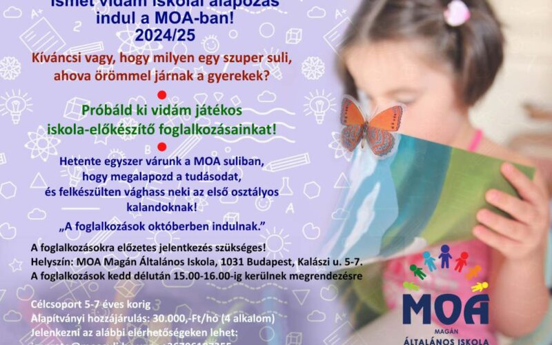Vidám iskolai alapozás indul a MOA-ban!
