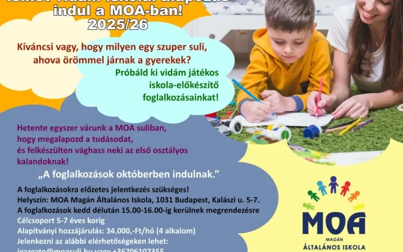 Ismét vidám iskolai alapozás indul a MOA-ban!